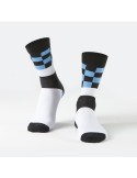 Blue men\'s checkerboard socks SM36 - Online store - Boutique